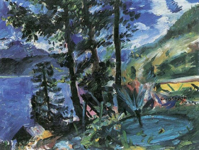 Lovis Corinth Walchensee mit Springbrunnen oil painting image